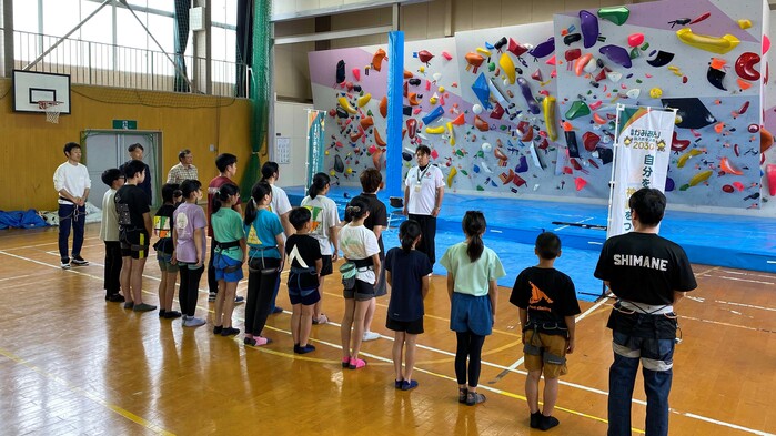 訪問の様子（スポーツクライミング）